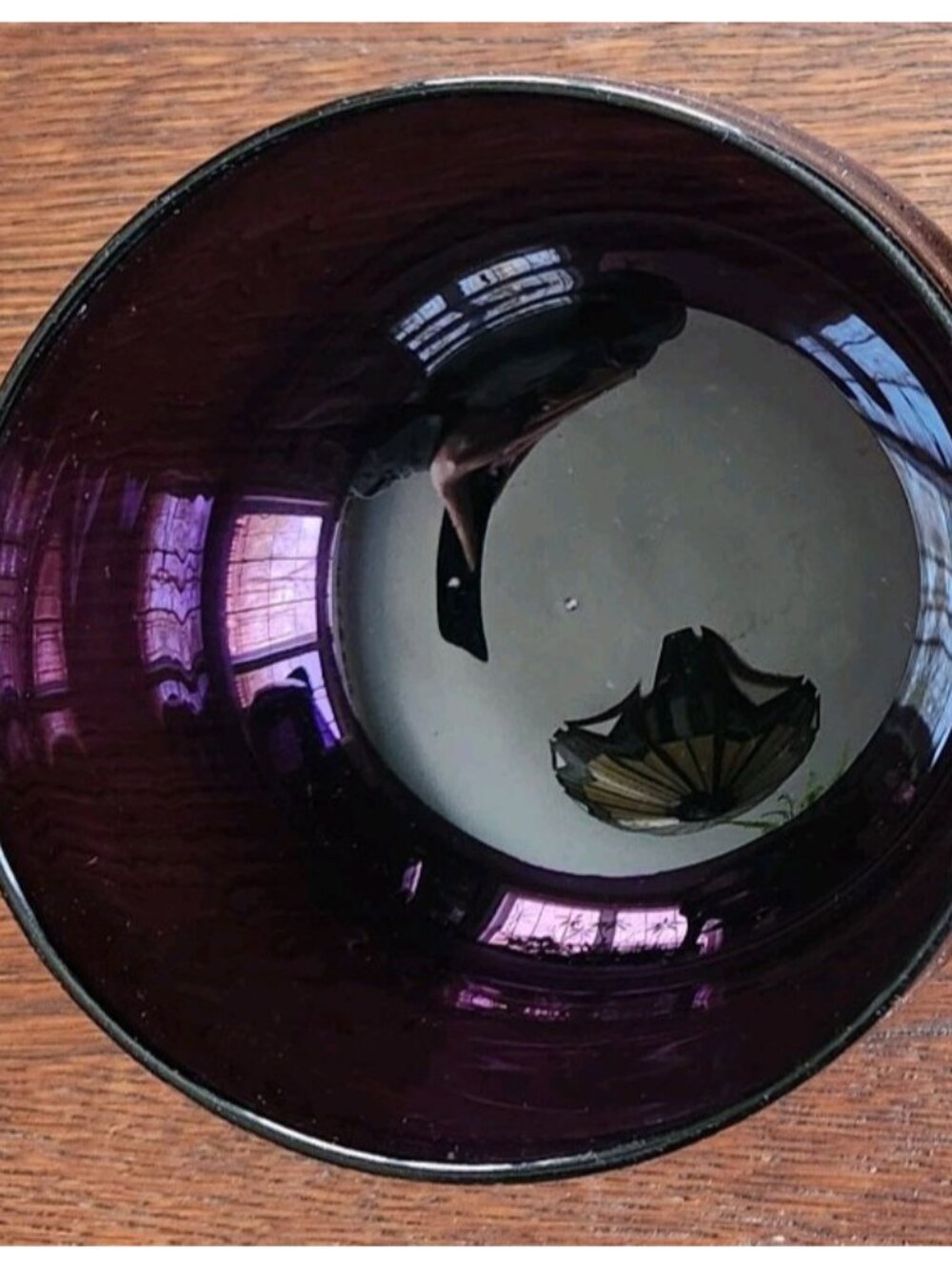 Antique Regency Amethyst Art Glass Purple Finger Bowl Rinser Polished Pontil - Picture 12 of 14